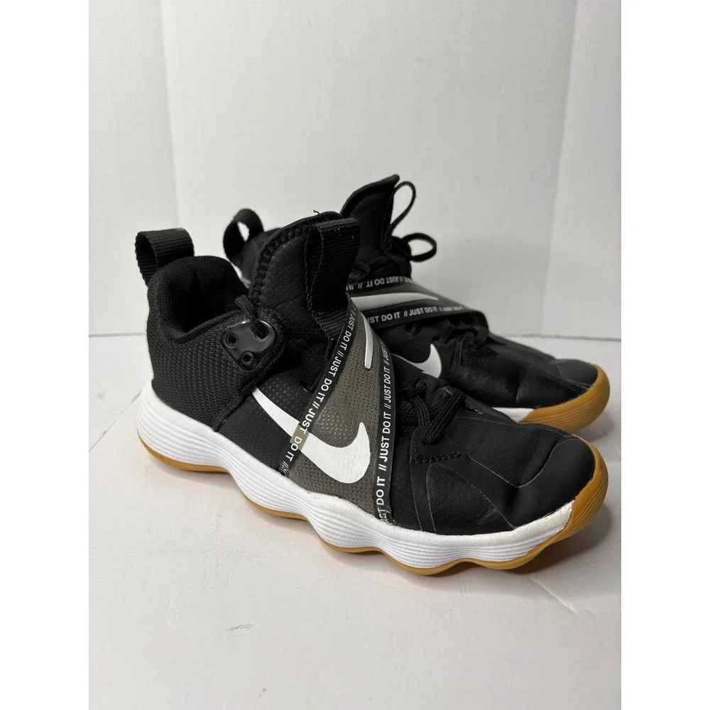 Nike React‎ Hyperset Black White Gum Kids Volleyball Shoes CI2955-010 Size 5.5Y